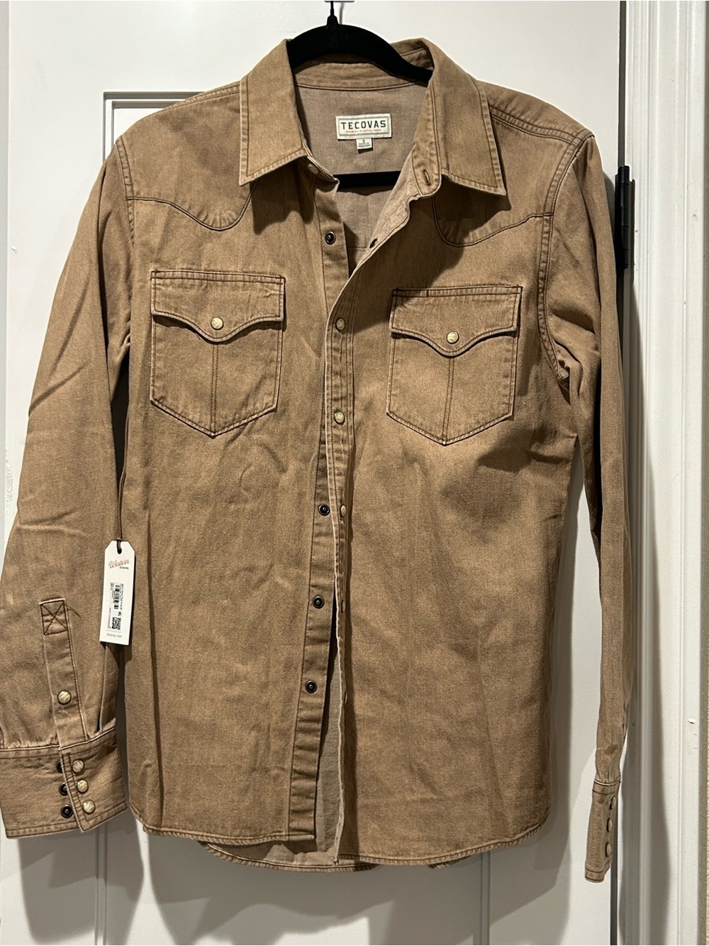 Tecovas Coriander Denim Western Work Shirt NWT